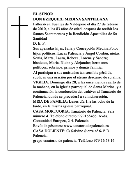 Don Ezequiel Medina Santillana