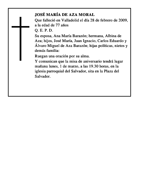 José María de Aza Moral