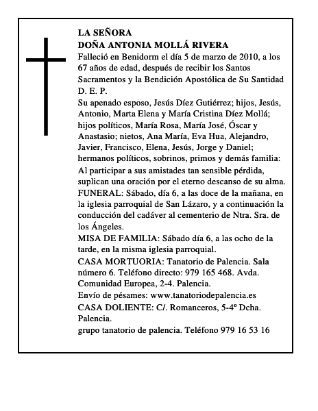 Doña Antonia Mollá Rivera