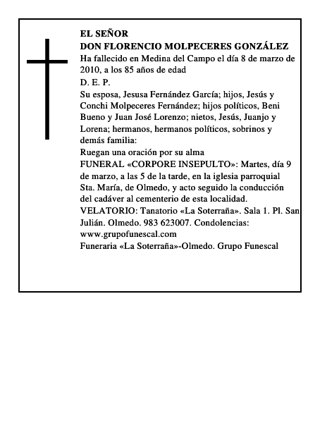 Don Florencio Molpeceres González
