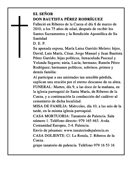 Don Bautista Pérez Rodríguez