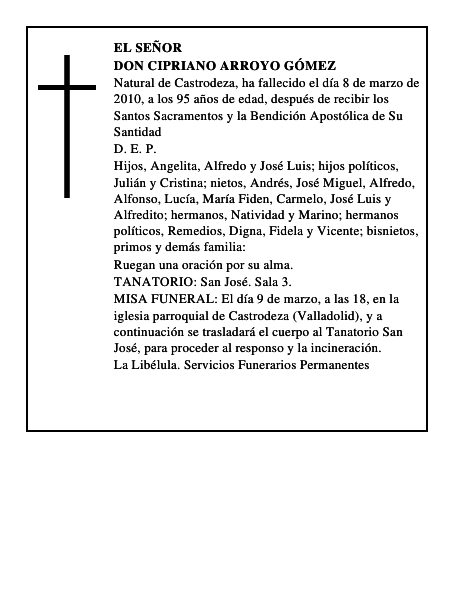 Don Cipriano Arroyo Gómez