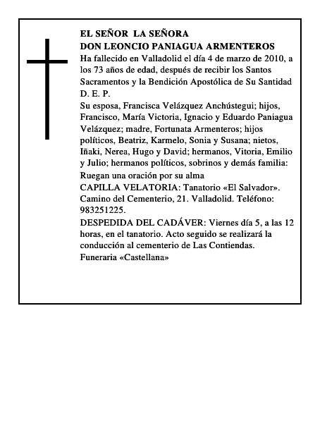 Don Leoncio Paniagua Armenteros