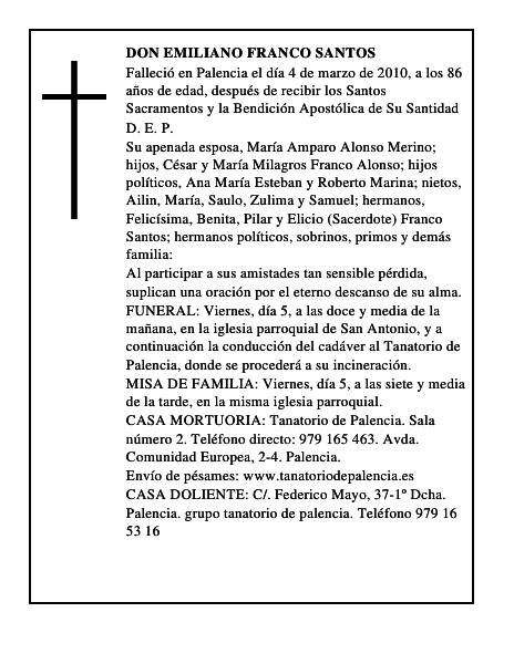 Don Emiliano Franco Santos