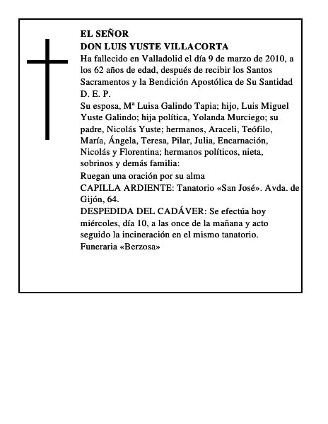 Don Luis Yuste Villacorta