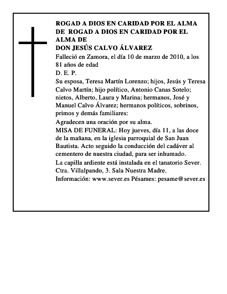 Don Jesús Calvo Álvarez