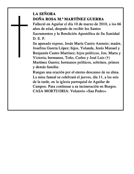 Doña Rosa M.ª Martínez Guerra