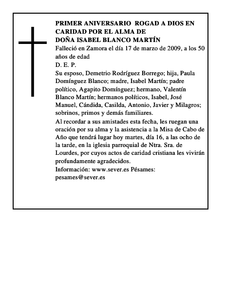 Doña Isabel Blanco Martín