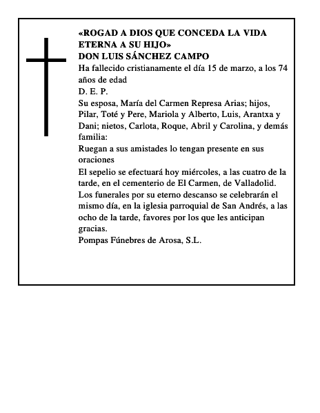 Don Luis Sánchez Campo