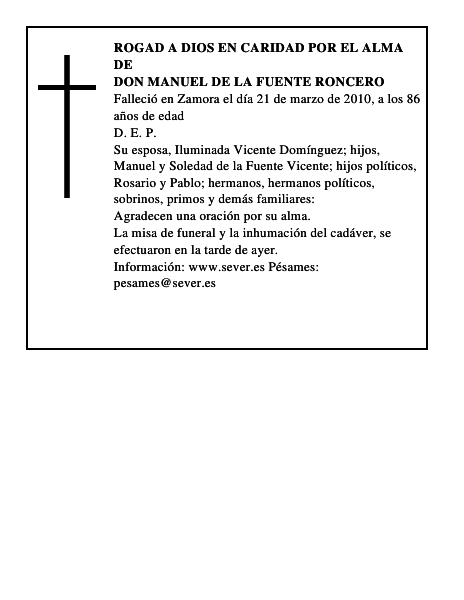 Don Manuel de la Fuente Roncero