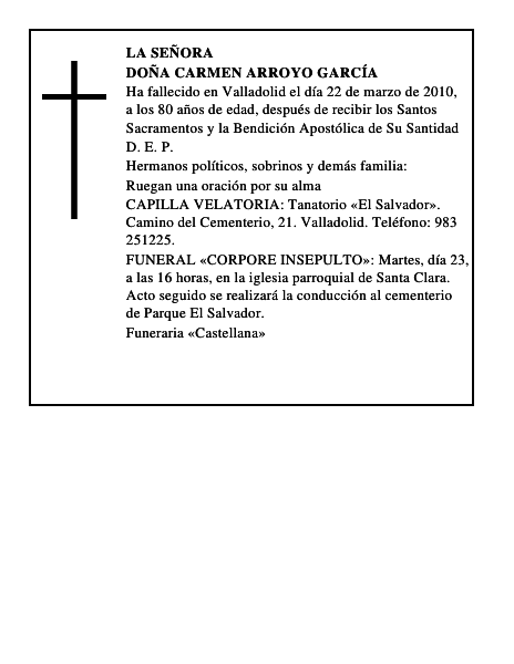 Doña Carmen Arroyo García