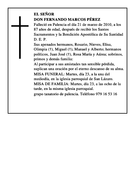 Don Fernando Marcos Pérez