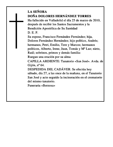Doña Dolores Hernández Torres