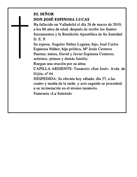 Don José Espinosa Lucas