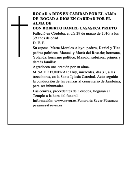 Don Roberto Daniel Casaseca Prieto