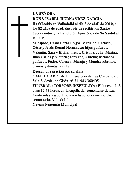 Doña Isabel Hernández García
