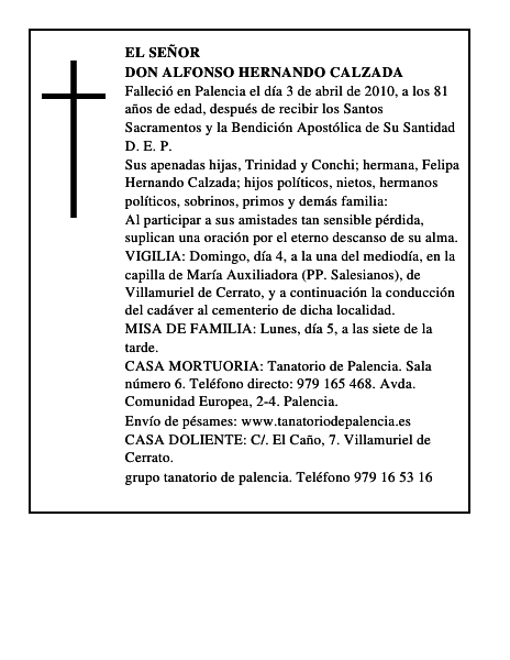 Don Alfonso Hernando Calzada