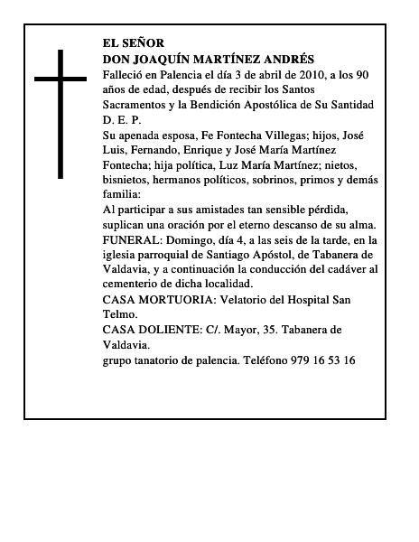 Don Joaquín Martínez Andrés