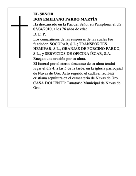 Don Emiliano Pardo Martín