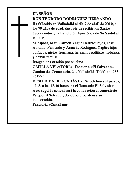 Don Teodoro Rodríguez Hernando