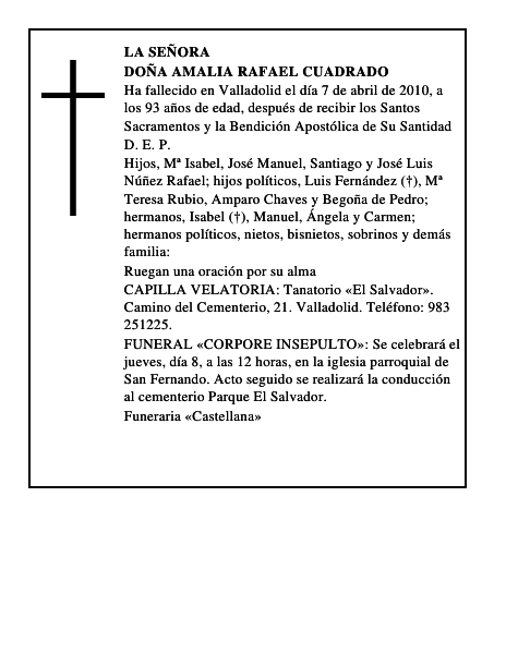 Doña Amalia Rafael Cuadrado