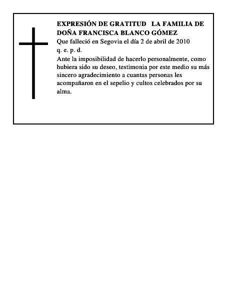 Doña Francisca Blanco Gómez