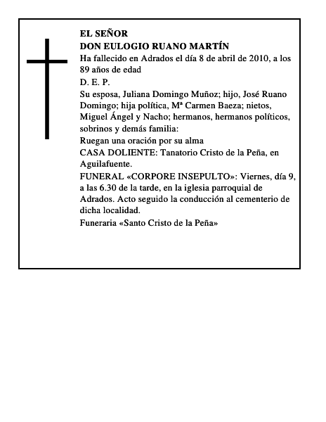 Don Eulogio Ruano Martín