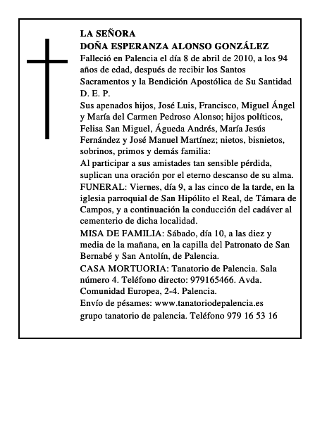 Doña Esperanza Alonso González