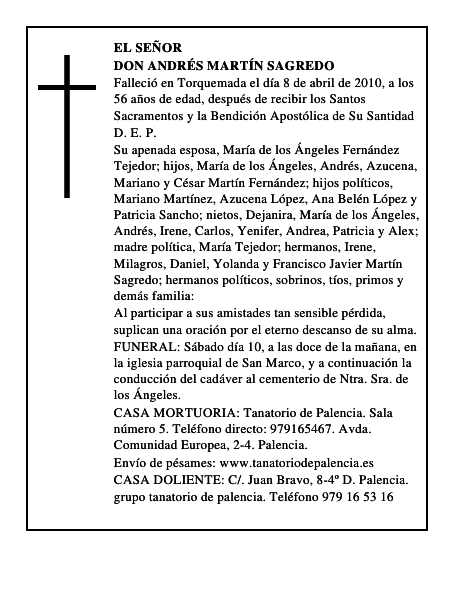 Don Andrés Martín Sagredo