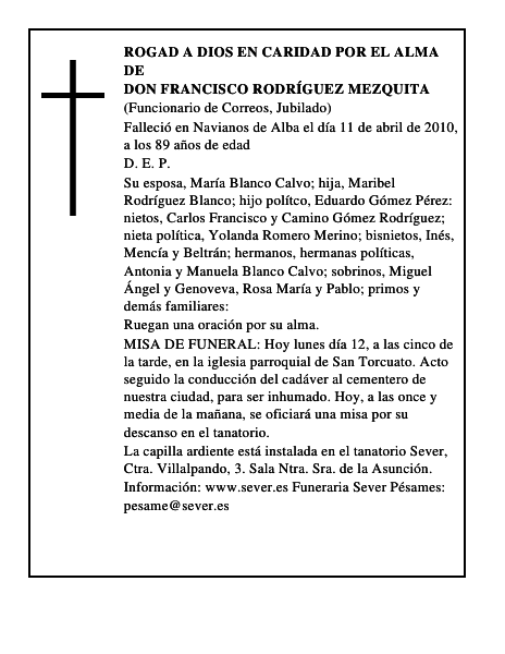 Don Francisco Rodríguez Mezquita