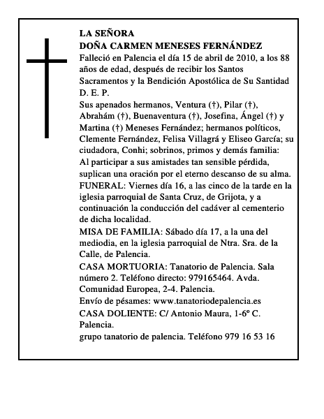 Doña Carmen Meneses Fernández