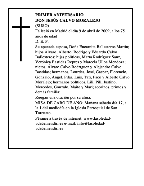 Don Jesús Calvo Moralejo