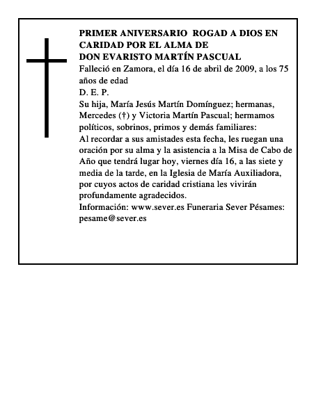 Don Evaristo Martín Pascual