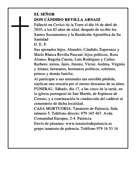 Don Cándido Revilla Arnaiz