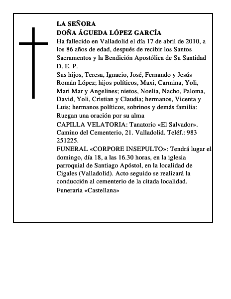 Doña Águeda López García