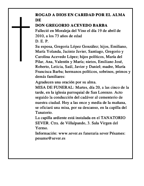 Don Gregorio Acevedo Barba