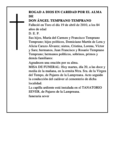 Don Ángel Temprano Temprano