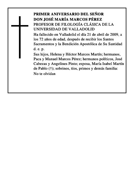 Don José María Marcos Pérez