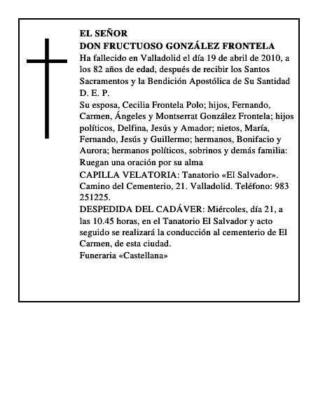 Don Fructuoso González Frontela
