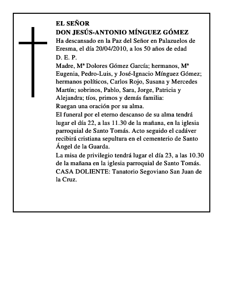 Don Jesús-Antonio Mínguez Gómez