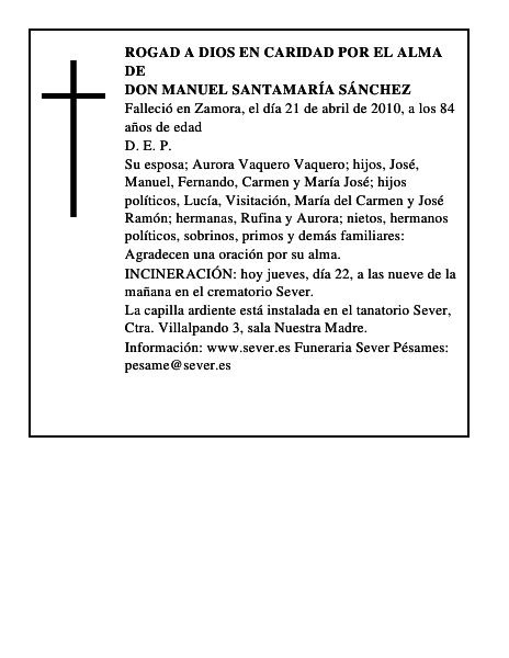 Don Manuel Santamaría Sánchez