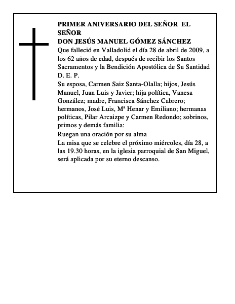 Don Jesús Manuel Gómez Sánchez