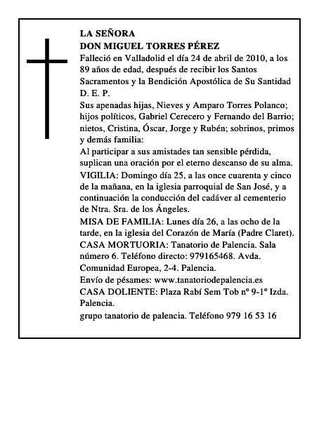 Don Miguel Torres Pérez