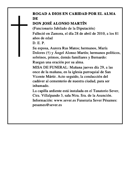 Don José Alonso Martín