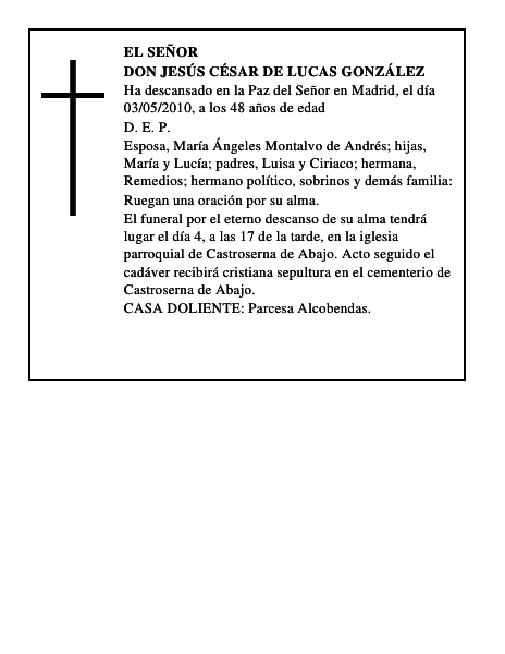 Don Jesús César de Lucas González