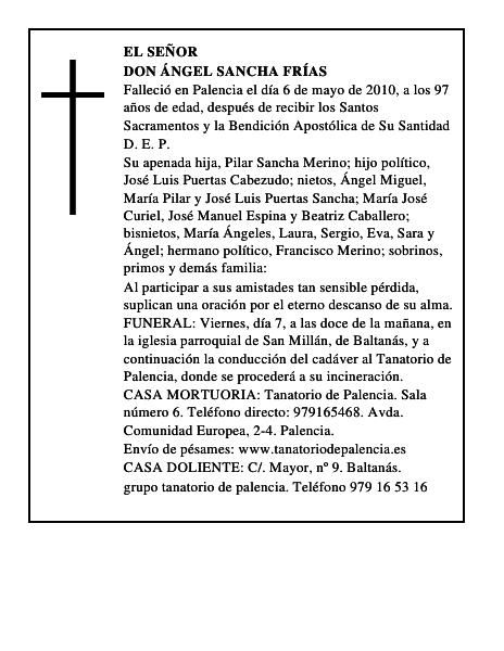 Don Ángel Sancha Frías