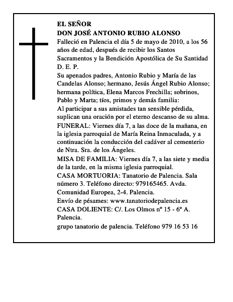 Don José Antonio Rubio Alonso