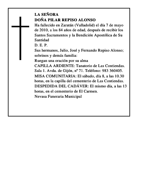 Doña Pilar Repiso Alonso