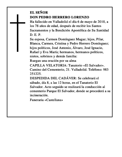 Don Pedro Herrero Lorenzo