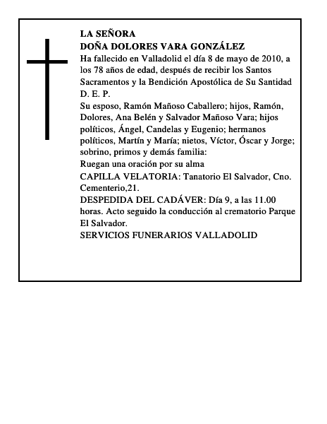 Doña Dolores Vara González